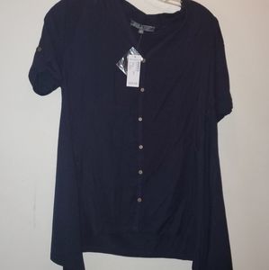 🆕️Navy blue Dressbarn button up ~size small